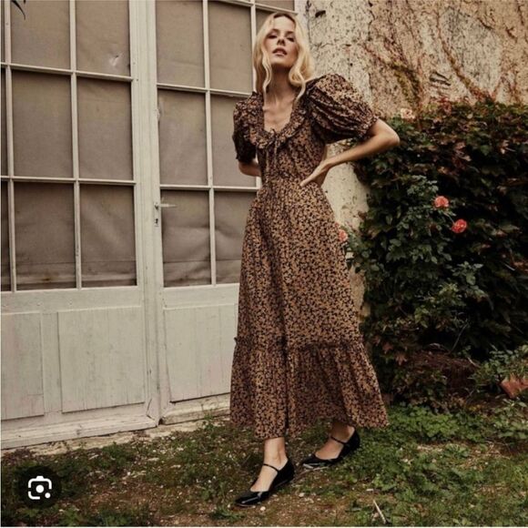 NEW DOEN Brooke Dress in Harvest Meadow Floral - Picture 5 of 10